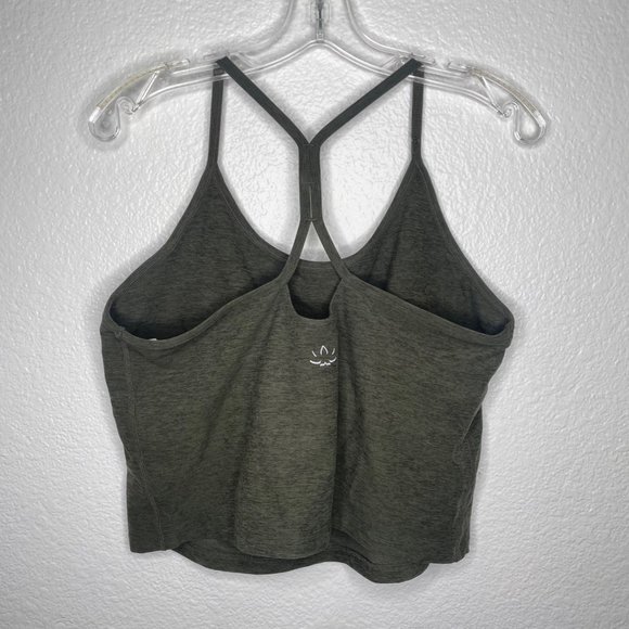 Beyond Yoga Women's Plus Size 3X Cropped Green Activewear Workout Camisole - Picture 4 of 14